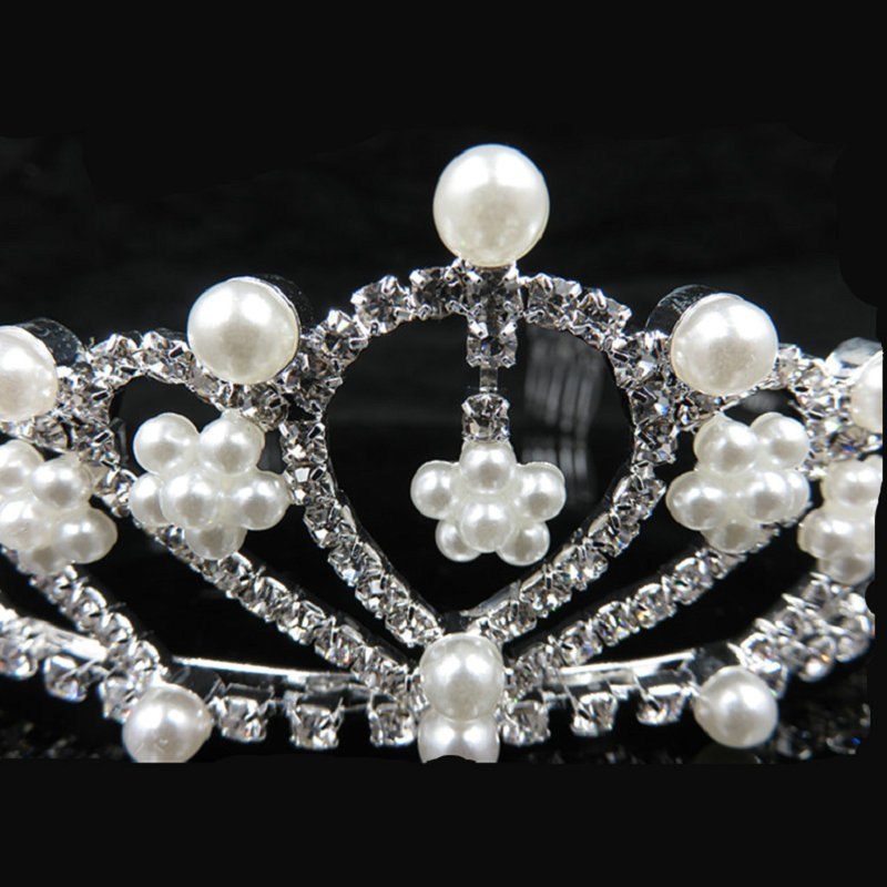 2018 Women Princess Crown Headband Crystal Rhinestone Tiara And Crowns Hair Band Jewelry Silver Bridal Hair Accessories Wedding