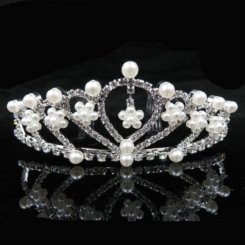 2018 Women Princess Crown Headband Crystal Rhinestone Tiara And Crowns Hair Band Jewelry Silver Bridal Hair Accessories Wedding