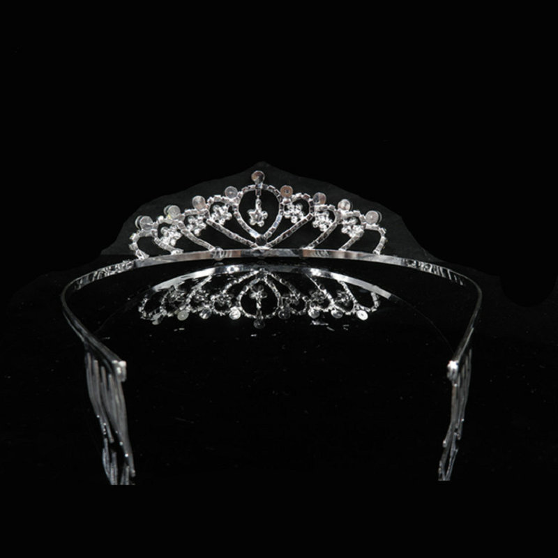 2018 Women Princess Crown Headband Crystal Rhinestone Tiara And Crowns Hair Band Jewelry Silver Bridal Hair Accessories Wedding