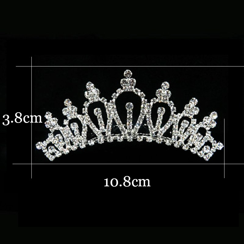 2018 Women Princess Crown Headband Crystal Rhinestone Tiara And Crowns Hair Band Jewelry Silver Bridal Hair Accessories Wedding