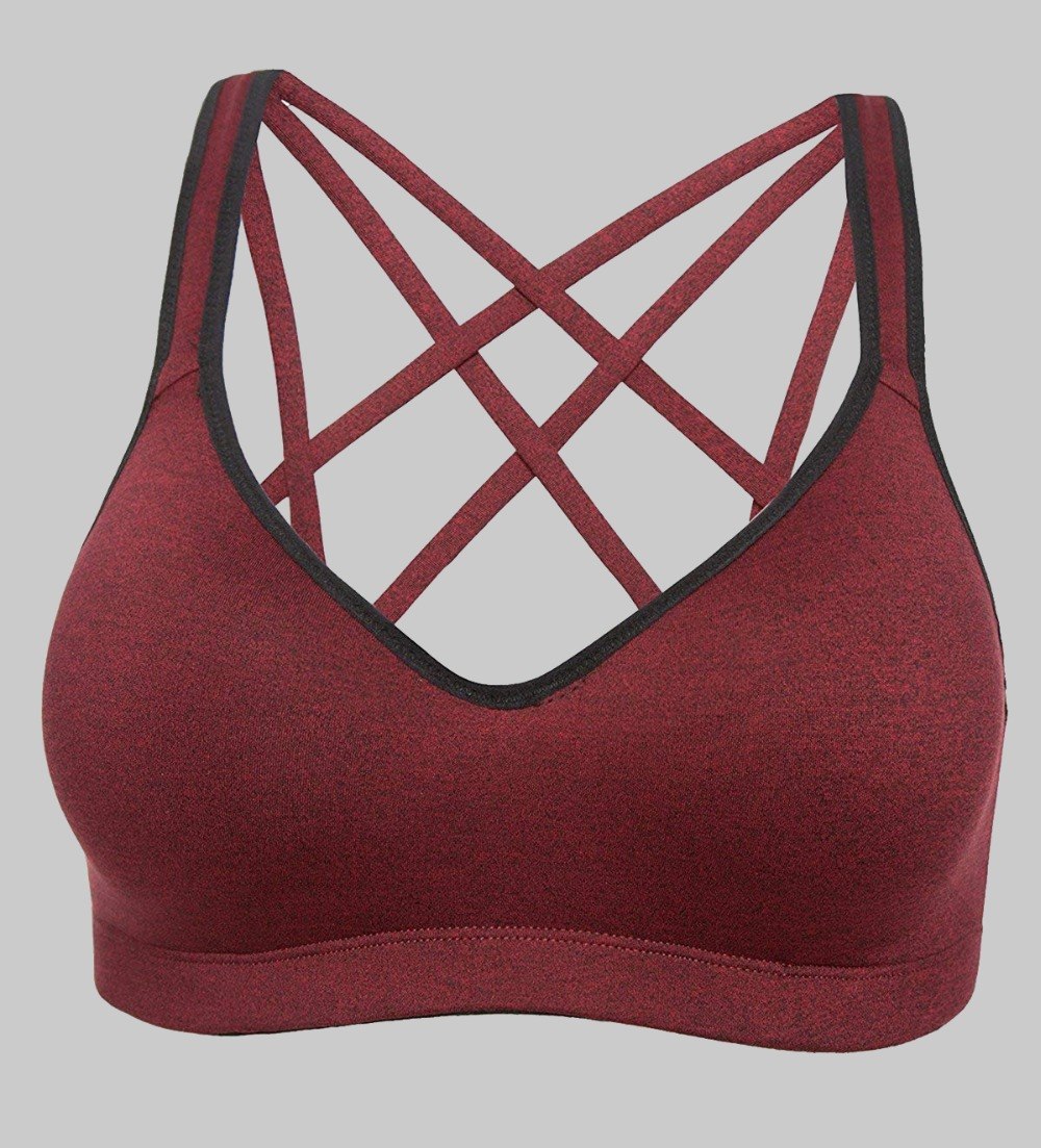 Charmleaks Women Sports Bra Medium Impact Solid Cross Strap Yoga Bra Women Padded Yoga Bra Running Workout Breathable Sport Top Charmleaks Women Sports Bra Medium Impact Solid Cross Strap Yoga Bra Women Padded Yoga Bra Running Workout Breathable Sport Top