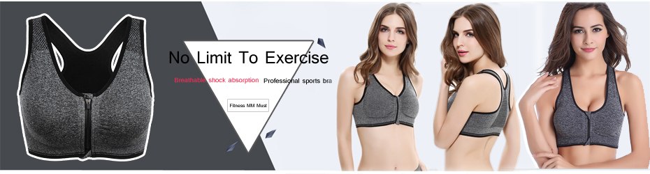 7 Color Fitness Yoga Push Up Sports Bra Women Gym Running Padded Tank Top Athletic Vest Underwear Shockproof Zipper Sport Bra