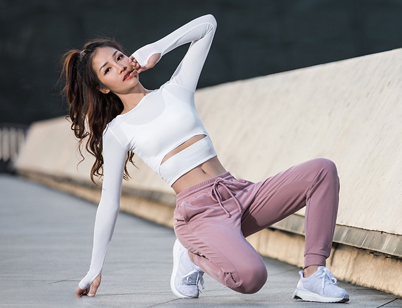Women's Fitness Yoga Shirts Top Full Sleeve Top Shirts Back Sweatshirt Workout Tee Yoga Running Top Activewear Sports Clothing Women's Fitness Yoga Shirts Top Full Sleeve Top Shirts Back Sweatshirt Workout Tee Yoga Running Top Activewear Sports Clothing