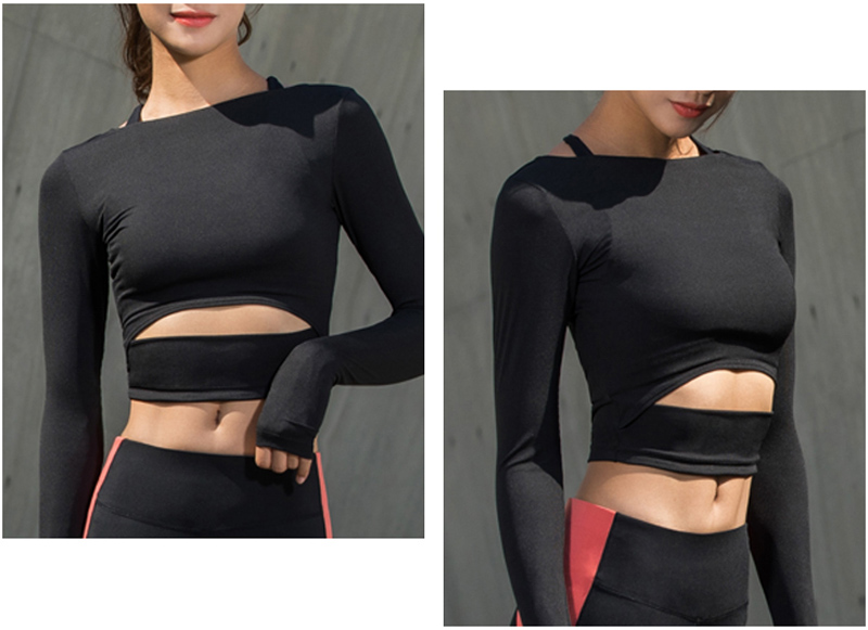 Women's Fitness Yoga Shirts Top Full Sleeve Top Shirts Back Sweatshirt Workout Tee Yoga Running Top Activewear Sports Clothing Women's Fitness Yoga Shirts Top Full Sleeve Top Shirts Back Sweatshirt Workout Tee Yoga Running Top Activewear Sports Clothing
