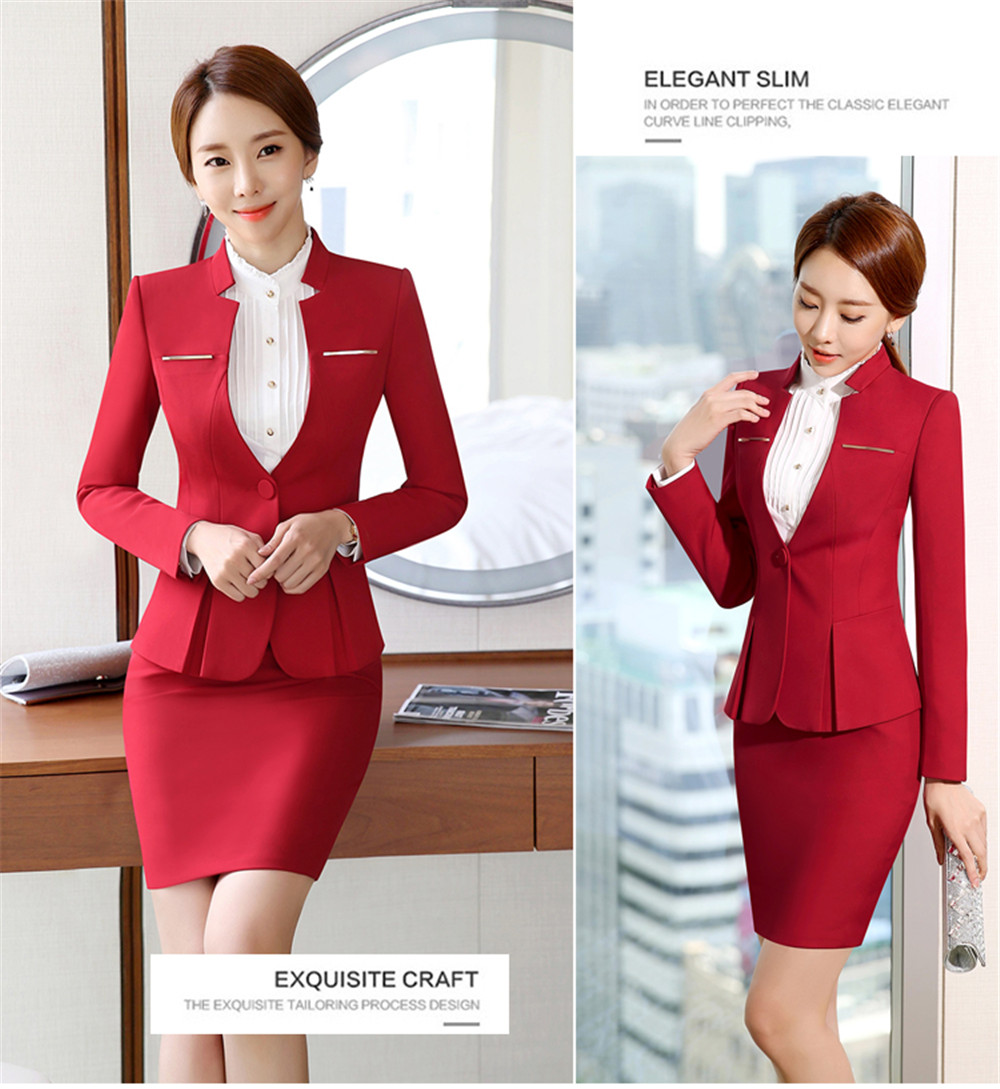 Formal Women Suits Workwear Office Lady Uniform Designs Female Blazer Jacket Set Elegant Pants Jacket Business Pant Suits 2019