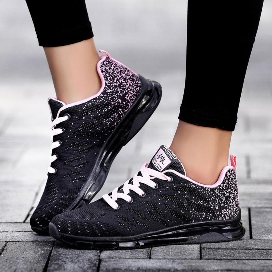 Comfortable Gym Sport Shoes Female Stability Athletic Fitness Sneakers Flying Woven Air Cushion Net Shoes Women Sport Shoes Comfortable Gym Sport Shoes Female Stability Athletic Fitness Sneakers Flying Woven Air Cushion Net Shoes Women Sport Shoes
