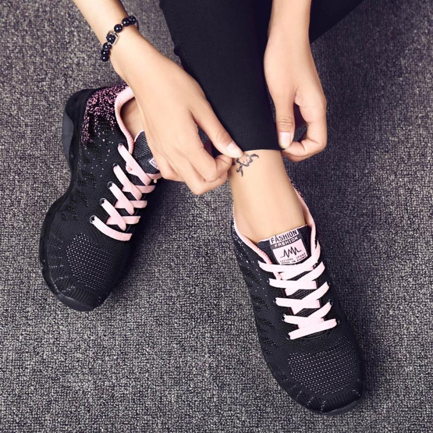 Comfortable Gym Sport Shoes Female Stability Athletic Fitness Sneakers Flying Woven Air Cushion Net Shoes Women Sport Shoes Comfortable Gym Sport Shoes Female Stability Athletic Fitness Sneakers Flying Woven Air Cushion Net Shoes Women Sport Shoes