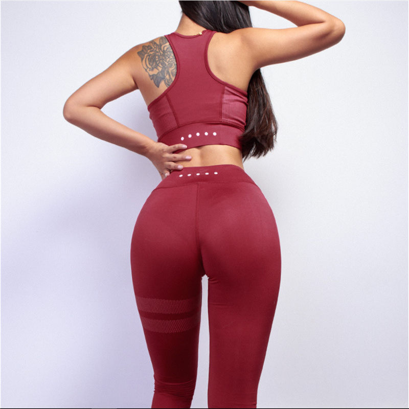 Z&P Gym Clothing Workout Clothes Women Yoga Set Woman Sportswear Fitness Suit Female Solid Leggings Sports Bra Sport Outfit