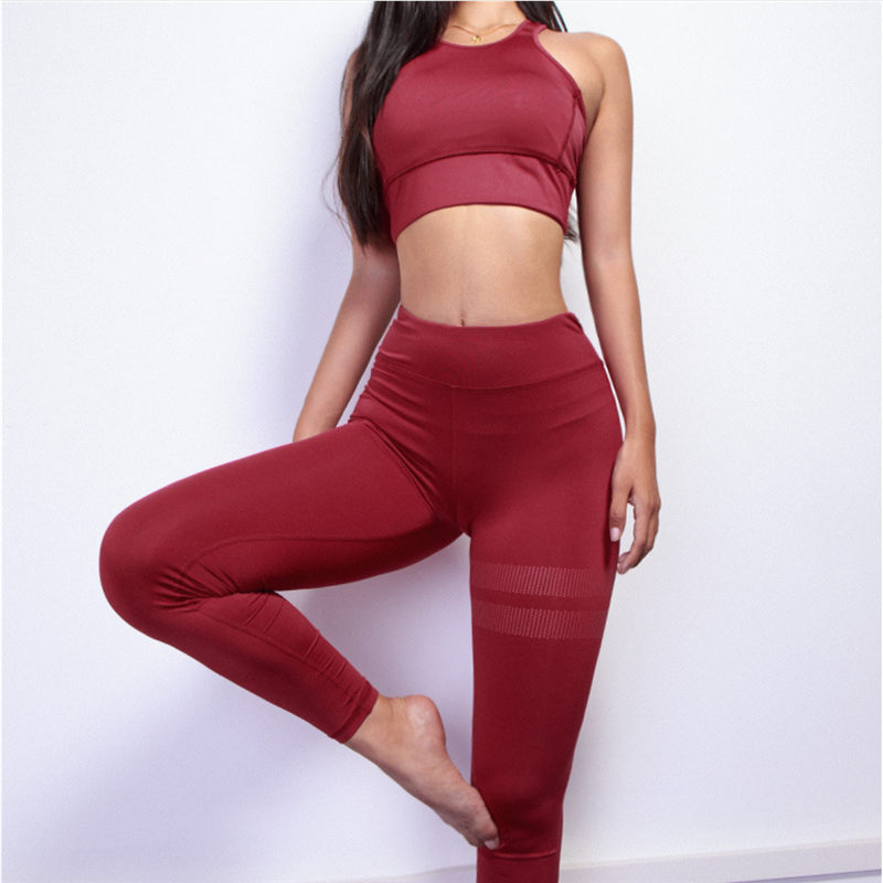 Z&P Gym Clothing Workout Clothes Women Yoga Set Woman Sportswear Fitness Suit Female Solid Leggings Sports Bra Sport Outfit