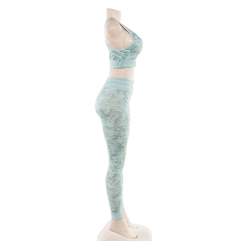 Camo Seamless Yoga Set Women Fitness Set Sportswear Women 2 Piece Yoga Suits Gym Clothing Fitness Clothing Yoga Wear Gym Set