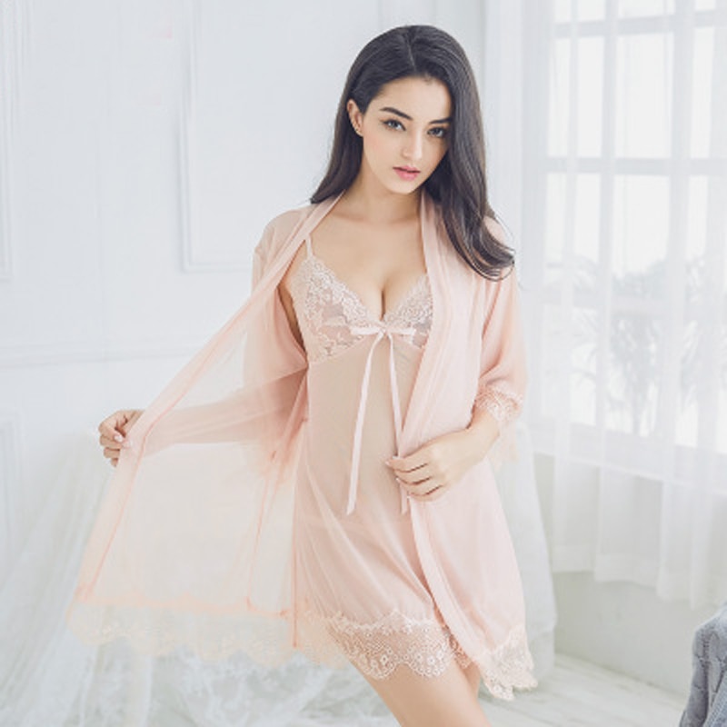 Newest Sexy Lingerie For Women Sexy underwear Ladies Lace Transparent Erotic Lingerie Conjoined Dress Suit Free Shipping