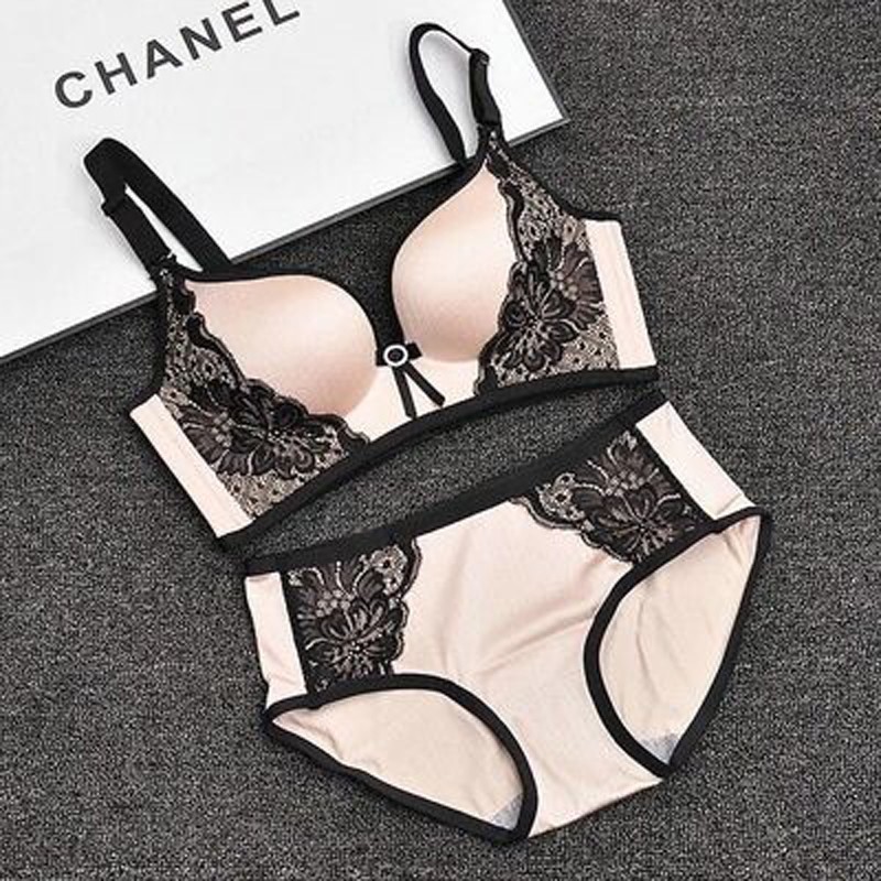 Top quality Fashion women girls' printing push up one-piece seamless 3/4 cup bras for women designer unique sexy ladies bras set