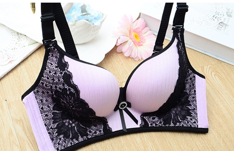 Top quality Fashion women girls' printing push up one-piece seamless 3/4 cup bras for women designer unique sexy ladies bras set