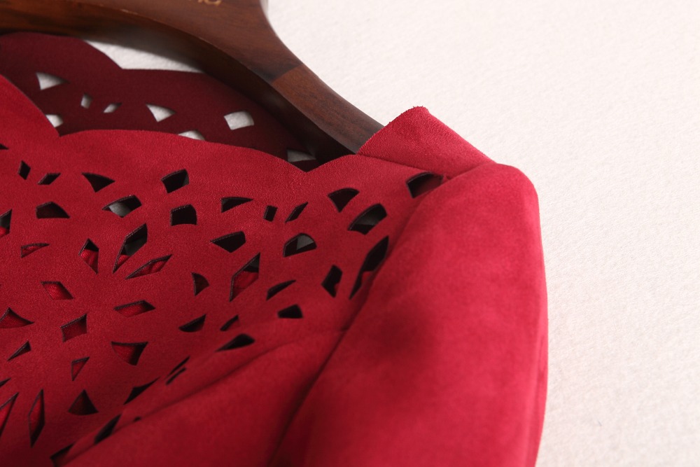 2018 NEW luxury spring Autumn Hollow Out dress Women Clothing winter Party Dress A Line Knee Length slim Suede Fabric dresses 2018 NEW luxury spring Autumn Hollow Out dress Women Clothing winter Party Dress A Line Knee Length slim Suede Fabric dresses