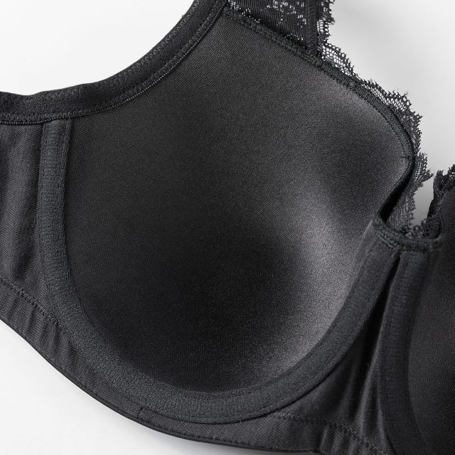 Women’s Full-Coverage Underwire Smooth Lightly Lined No Show Supportive Lace T-shirt Bra