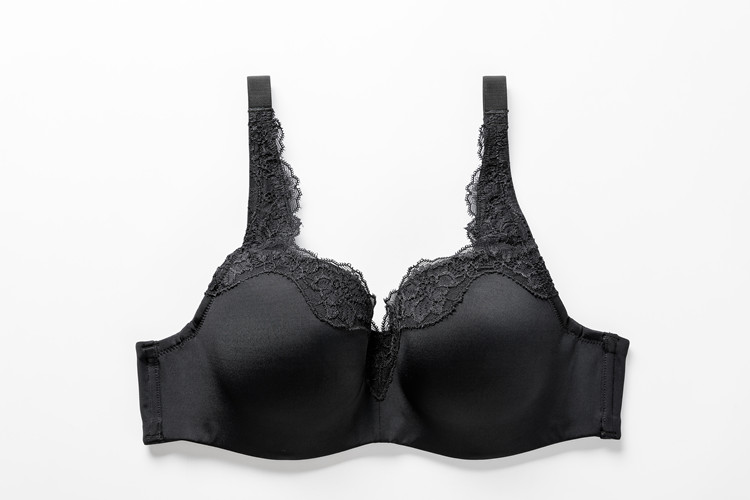 Women's Full-Coverage Underwire Smooth Lightly Lined No Show Supportive Lace T-shirt Bra