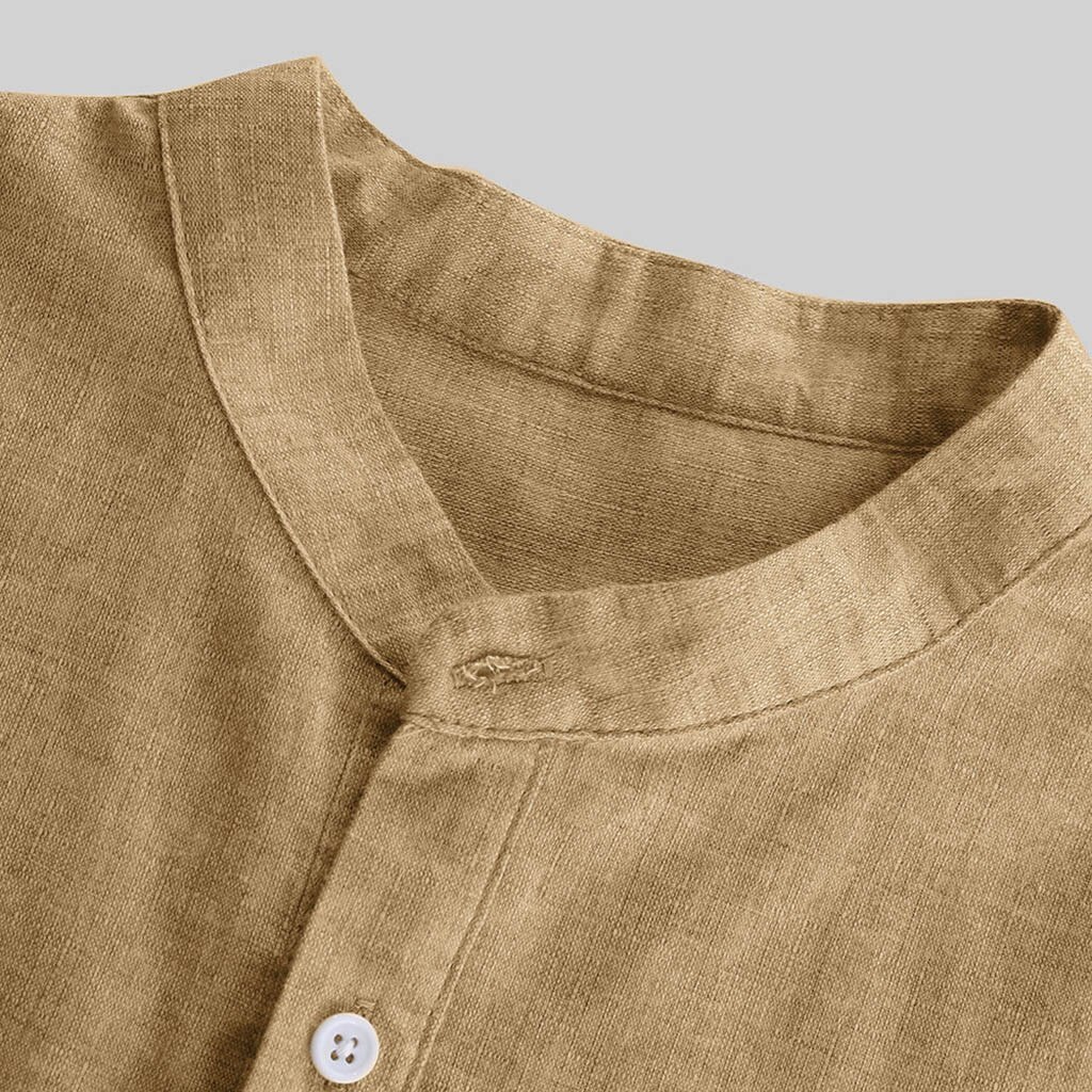 Men Cotton Linen Shirts Casual Shirts V-Neck Buttons Breathable Pullover Summer Wear Shirt Roll Up Sleeves Cool Green khaki Tops Men Cotton Linen Shirts Casual Shirts V-Neck Buttons Breathable Pullover Summer Wear Shirt Roll Up Sleeves Cool Green khaki Tops