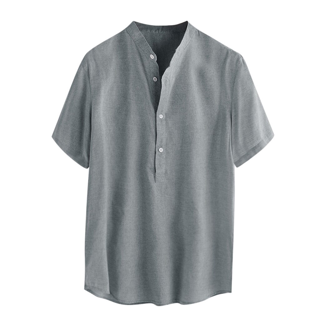 Men Cotton Linen Shirts Casual Shirts V-Neck Buttons Breathable Pullover Summer Wear Shirt Roll Up Sleeves Cool Green khaki Tops Men Cotton Linen Shirts Casual Shirts V-Neck Buttons Breathable Pullover Summer Wear Shirt Roll Up Sleeves Cool Green khaki Tops