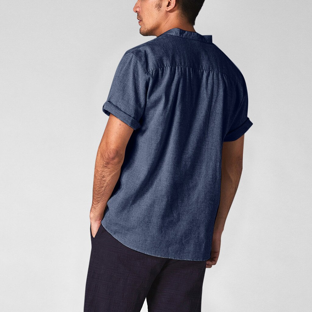 Men Cotton Linen Shirts Casual Shirts V-Neck Buttons Breathable Pullover Summer Wear Shirt Roll Up Sleeves Cool Green khaki Tops Men Cotton Linen Shirts Casual Shirts V-Neck Buttons Breathable Pullover Summer Wear Shirt Roll Up Sleeves Cool Green khaki Tops