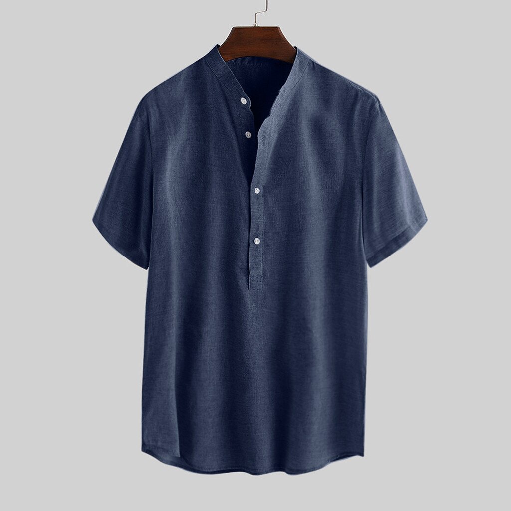 Men Cotton Linen Shirts Casual Shirts V-Neck Buttons Breathable Pullover Summer Wear Shirt Roll Up Sleeves Cool Green khaki Tops Men Cotton Linen Shirts Casual Shirts V-Neck Buttons Breathable Pullover Summer Wear Shirt Roll Up Sleeves Cool Green khaki Tops