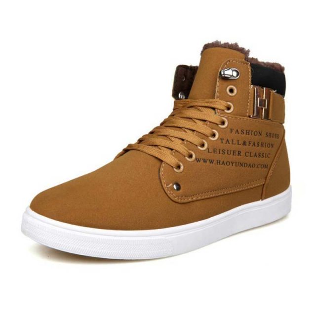 Warm winter shoes men sneakers 2019 solid lace-up flat with men shoes ankle boots comfortable mans footwear zapatos de hombre