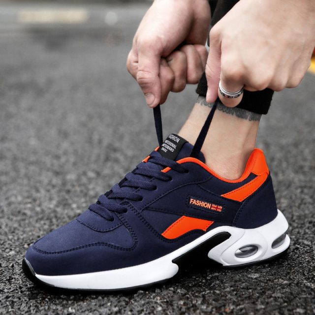 2019 Sneakers Men Shoes Tennis Shoes Comfortable Lace-up Casual Shoes Man Mixed Color Sneakers Male Trainers Low Heels Footwear