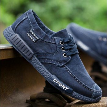 Spring Autumn New 2018 Plimsolls Breathable  Male Tenis Shoes Footwear Canvas Men Shoes Denim Lace-Up Men Casual Shoes LE-70