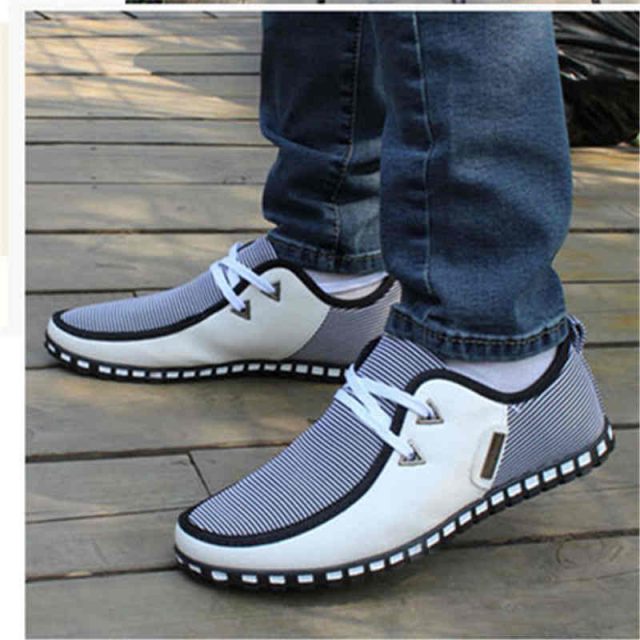 2018 Fashion New Men Casual Shoes Lace-Up Hard-Wearing Male Footwear Men Summer Breathable Shoes Leisure Men Driving  Sneakers