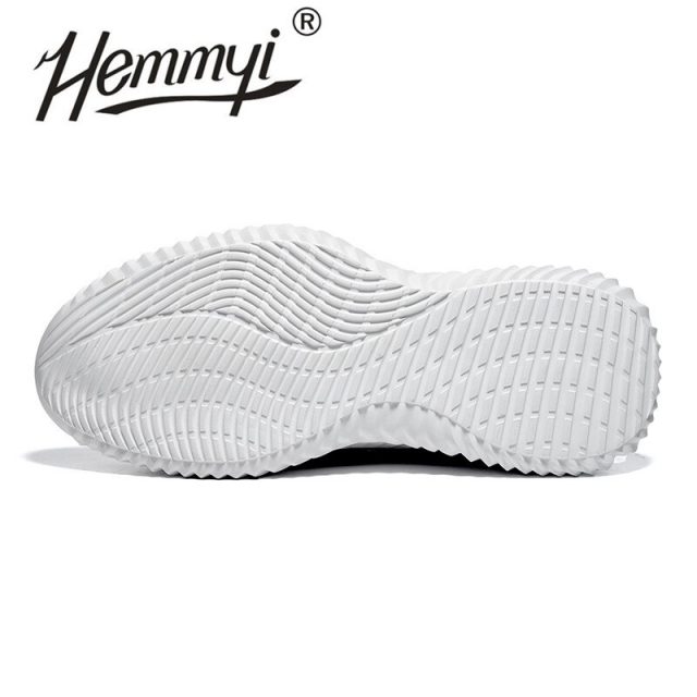Hemmyi Mens Shoes Casual Flyknit Breathable Sock Footwear 2019 Comfortable Man Sneakers Black Lace-up Tenis Masculino Adulto
