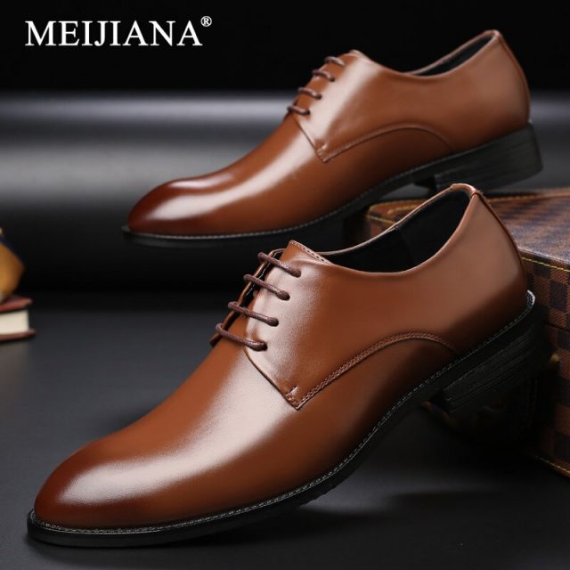 High New Men Shoes Non-slip Shoes Casual Leather Fashion Brand 2019 Black Male Footwear Soft Men’s Shoes Quality