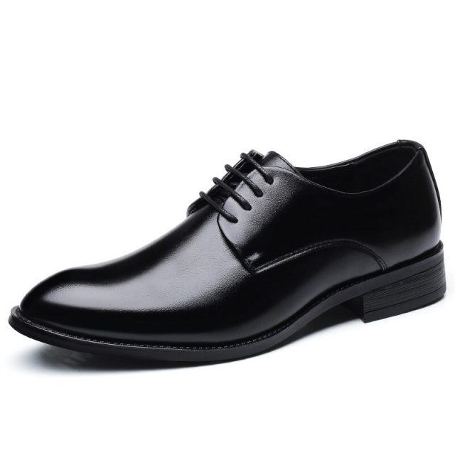 High New Men Shoes Non-slip Shoes Casual Leather Fashion Brand 2019 Black Male Footwear Soft Men’s Shoes Quality