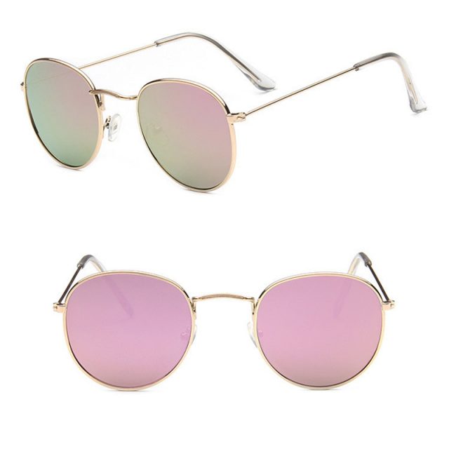 Yoovos 2019 Vintage Metal Sunglasses Women Mirror Brand Designer Round Female Sun Glasses Classic Fashion Oculos De Sol Gafas