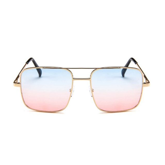 New Oversized Square Sunglasses Women Luxury Brand Designer Frame Transparent Gradient Sun Glasses Female Oculos De Sol Feminino