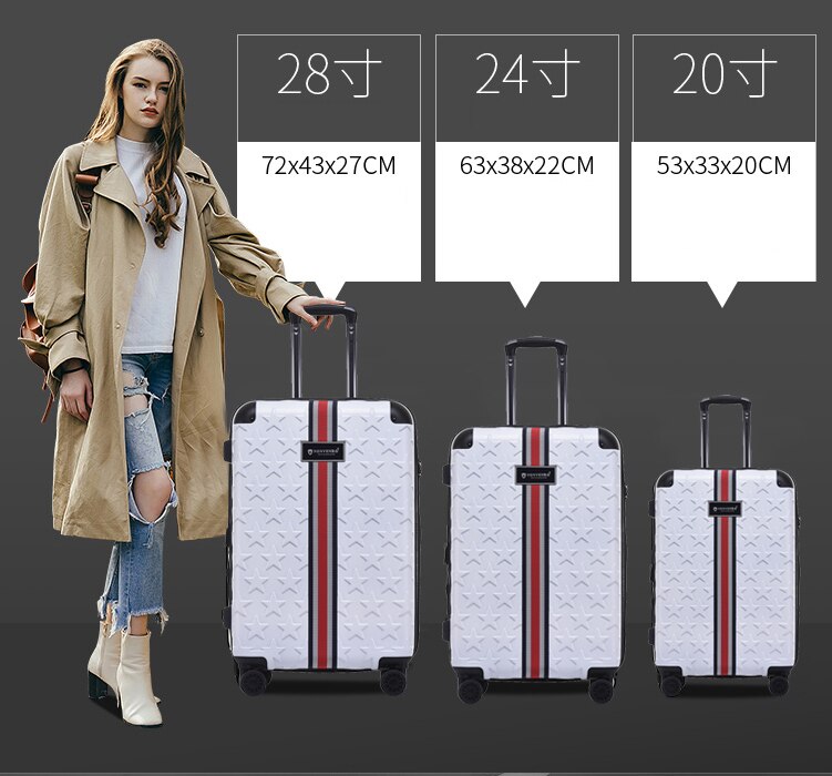 Business rolling luggage 20/24/28 inch high quality fashion 100% PC trolley suitcase spinner brand travel luggage Business rolling luggage 20/24/28 inch high quality fashion 100% PC trolley suitcase spinner brand travel luggage