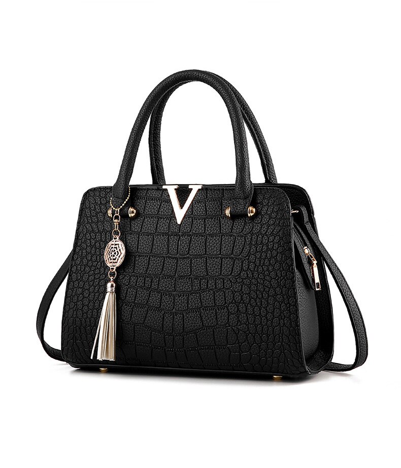 New Crocodile Pattern Women Bag Handbags Women Messenger Bags Crossbody Shoulder Bags Ladies Tassel Women Leather Handbags Hot