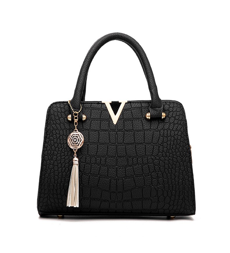 New Crocodile Pattern Women Bag Handbags Women Messenger Bags Crossbody Shoulder Bags Ladies Tassel Women Leather Handbags Hot