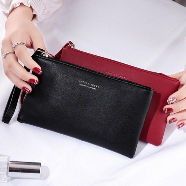 Women Clutch Bag Simple Black Pu Leather Crossbody Bags Enveloped Shaped Messenger Shoulder Bags Big Sale Pochette Femme Z95