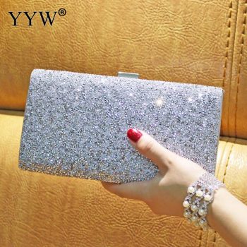 Rhinestone Clutch Bag Women Luxury Gillter Evening Party Purse Box Bag Diamond Female Clutch Crystal Day Wallet Wedding Purse