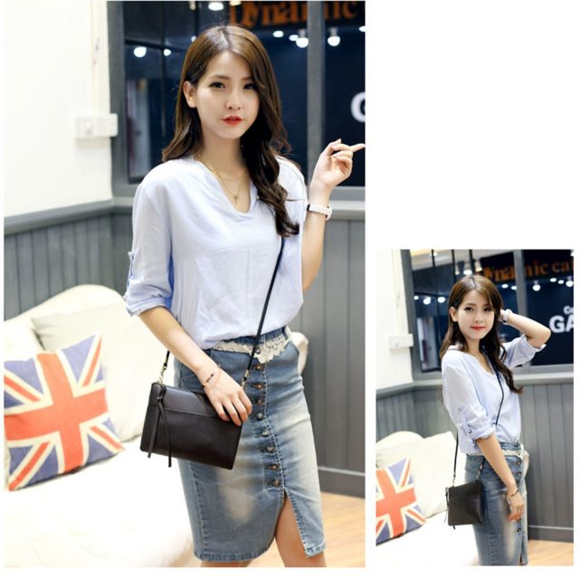 Coofit Women’s Clutch Bag Simple Black Leather Crossbody Bags Enveloped Shaped Small Messenger Shoulder Bags Big Sale Female Bag