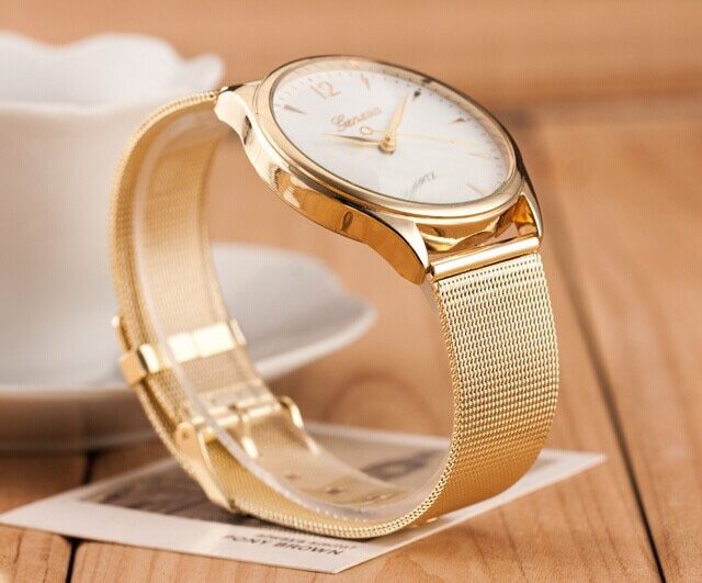 Women Watches Geneva top Brand Famous Relogio Feminino 2019 Mesh Stainless Steel Quartz Ladies Dress Wrist watch female Clock