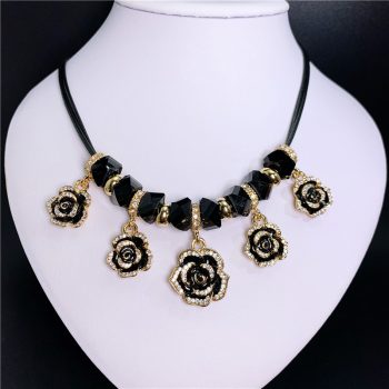 N102   flower Camellia jewerly esmaltes enamel jewlery colares collier neckless necklaces collares mujer for women 2019