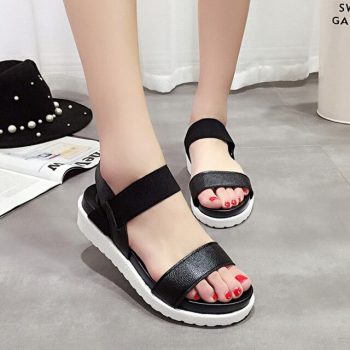 Summer sandals women shoes footwear Women sandals 2019 new peep-toe platform casual shoes woman outdoor flat with comfortable