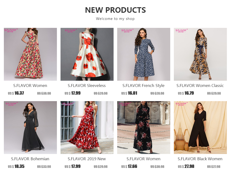 S.FLAVOR Floral Print Long Dress Bohemian Three Quarter Sleeve Sexy Dress 2019 Women O Neck Slim Elegant Autumn Winter Dress