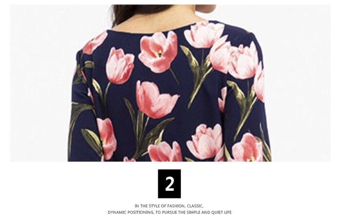 S.FLAVOR Floral Print Long Dress Bohemian Three Quarter Sleeve Sexy Dress 2019 Women O Neck Slim Elegant Autumn Winter Dress