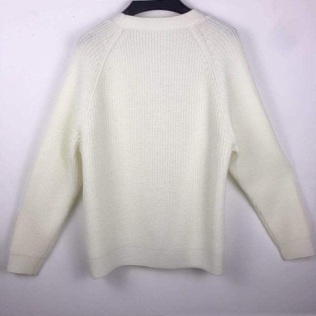 Lossky Women Sweater Long Sleeve Warm Clothing Plus Size Female New Autumn Winter Loose White Ladies V-neck Short Cardigan Coats