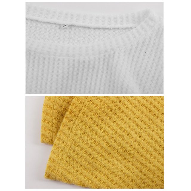 Long Sleeve Loose Pullover Sweater Fashion Patchwork  Loose Female Knitwear