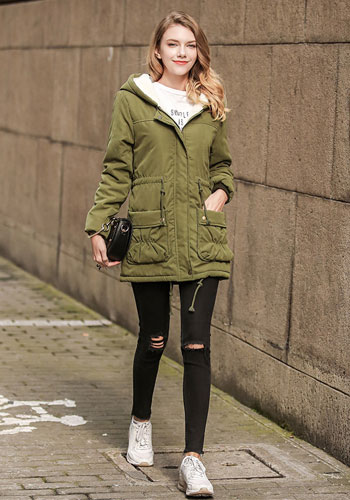 Coat Thicken Parka Female Warm Ladies Casual Long Jacket Hooded Snow Wear