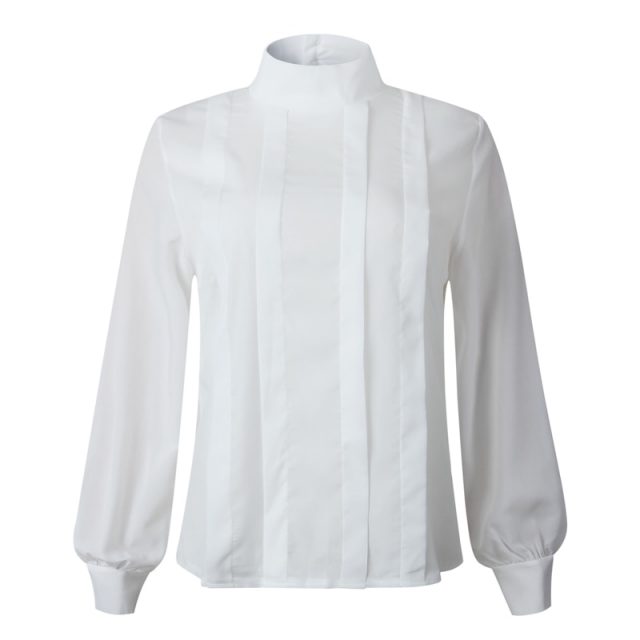 Lossky Women Shirt Autumn Fashion Turtleneck Top Female Long Sleeve Blouse White Shirt Casual Loose Ladies Clothing Elegant 2019