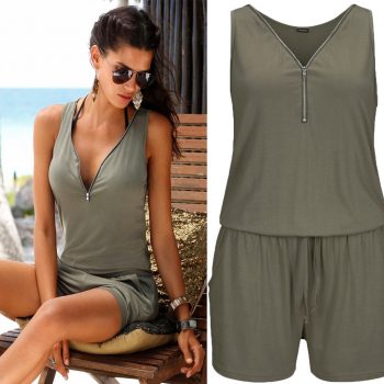 Women Summer Rompers Womens Jumpsuit Beach Casual Playsuits Plus Size Jumpsuit For Women 2019 Beach Shorts Pants 5XL Sleeveless