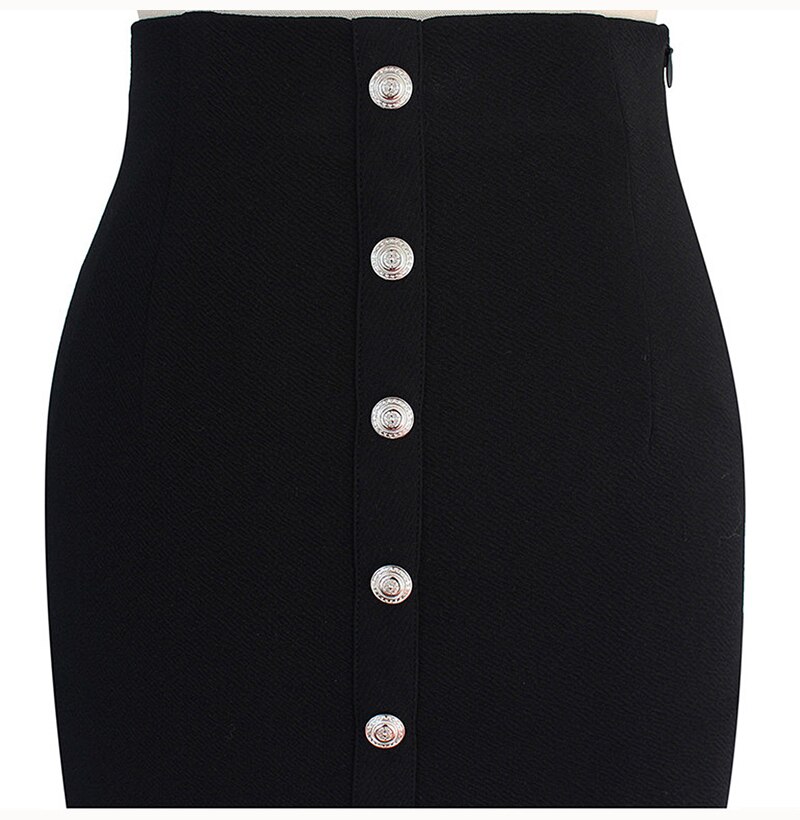 Lossky Skirts Sexy Slit Pencil Midi Skirts Plus Size Women Office Long Black Autumn Winter High Waist Warm Clothes Zipper 2019